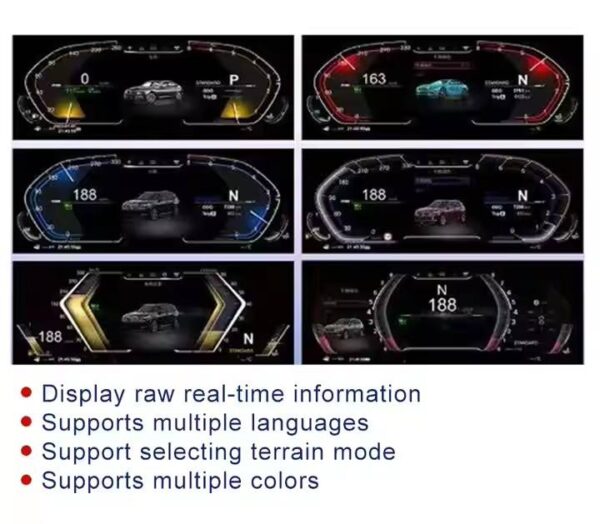 Wholesale Price 12.3-INCH Screen LCD Instrument Panel Dashboard Speedometer Digital Cluster for bmw X5 X6 E70 E71 2006-2013